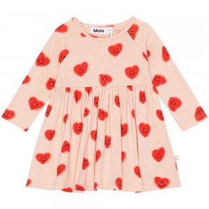 Molo Charmaine Kleider Mädchen Red Hearts_ Jersey | CH0001314