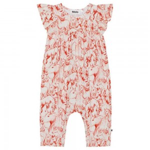 Molo Fifi Bodies Babysuits Mädchen Red Horses | CH0001280