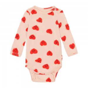 Molo Foss Bodies Babysuits Mädchen Red Hearts_ Jersey | CH0001281