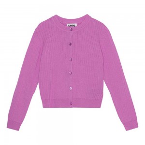 Molo Gloria Sweatshirts Cardigans Mädchen Purple Pink | CH0000301