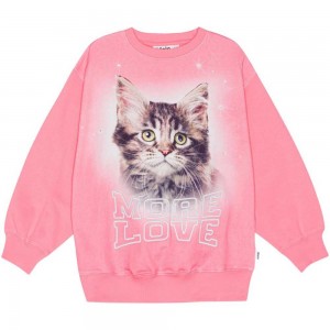 Molo Monti Sweatshirts Cardigans Mädchen More Love Cat | CH0000479