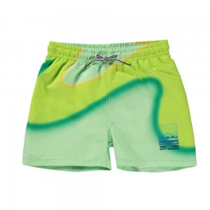 Molo Niko Badeshorts Lime Wave | CH0001173