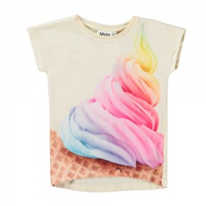 Molo Ragnhilde T Shirts Tops Mädchen Rainbow Softice | CH0000528