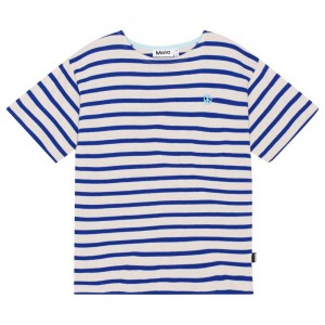 Molo Rilee T Shirts Tops Mädchen Reef Stripe | CH0000491