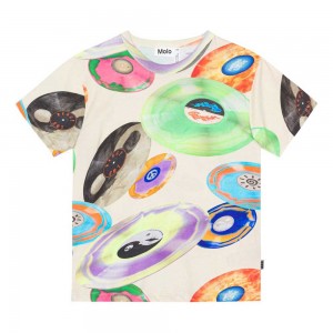 Molo Riley T Shirts Tops Jungen Records Light | CH0000839