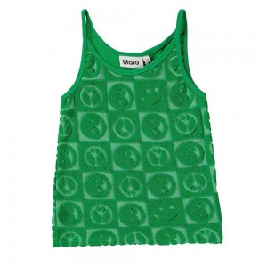 Molo Rizi T Shirts Tops Mädchen Bright Green | CH0000180