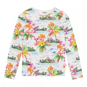 Molo Rose T Shirts Tops Mädchen Tropical Islands | CH0000517