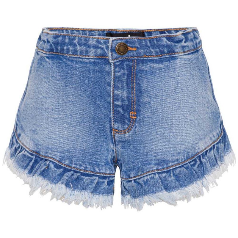 Molo Agnetha Shorts Mädchen Washed Denim Blue | CH0000414