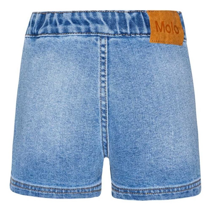 Molo Amanda Shorts Mädchen Light Blue Denim | CH0000394