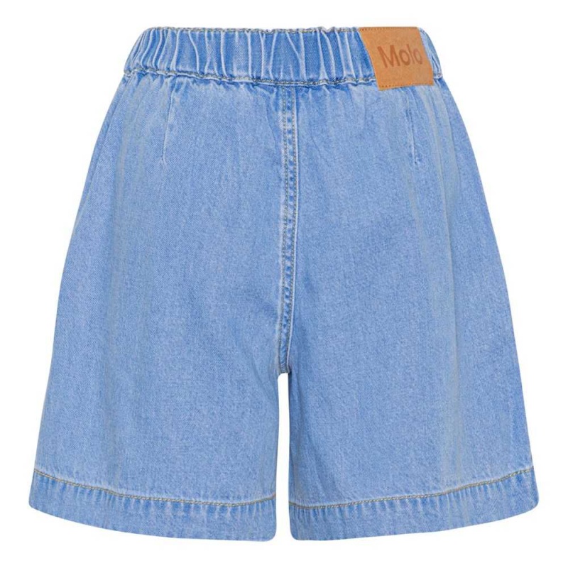 Molo Amari Shorts Mädchen Summer Wash Indigo | CH0000421