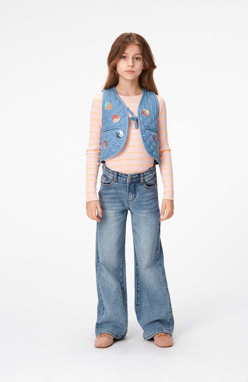 Molo Asta Hosen & Jeans Mädchen Washed Denim Blue | CH0000375