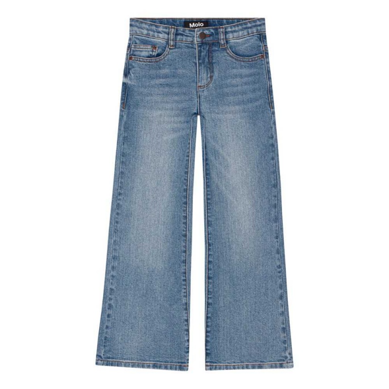 Molo Asta Hosen & Jeans Mädchen Washed Denim Blue | CH0000375