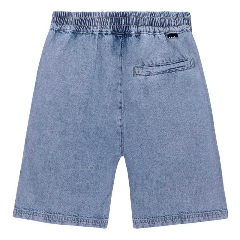 Molo Avart Shorts Jungen Bleach Denim | CH0000700