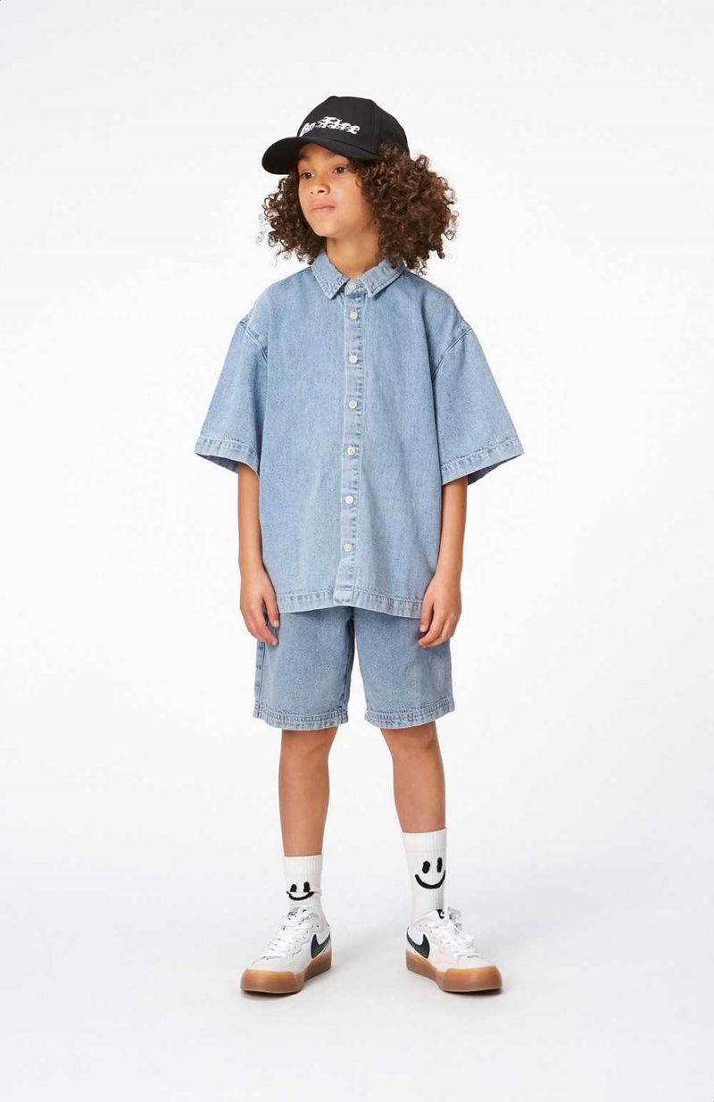 Molo Avart Shorts Jungen Bleach Denim | CH0000700