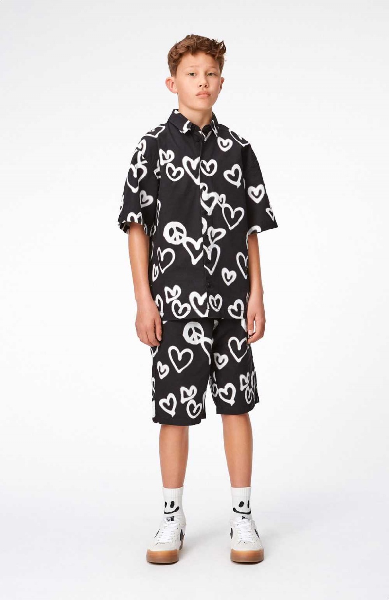 Molo Avart Shorts Jungen Sprayed Hearts | CH0000696