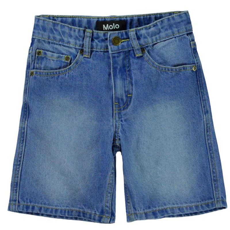 Molo Avian Shorts Jungen Worn Denim | CH0000725