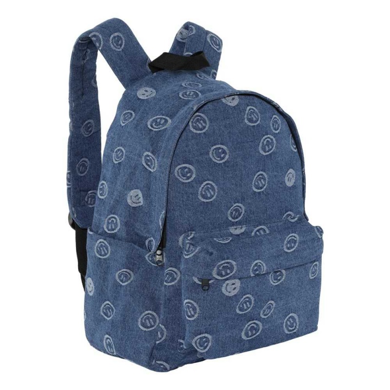 Molo Backpack Denim Bags Blue Happiness | CH0000898