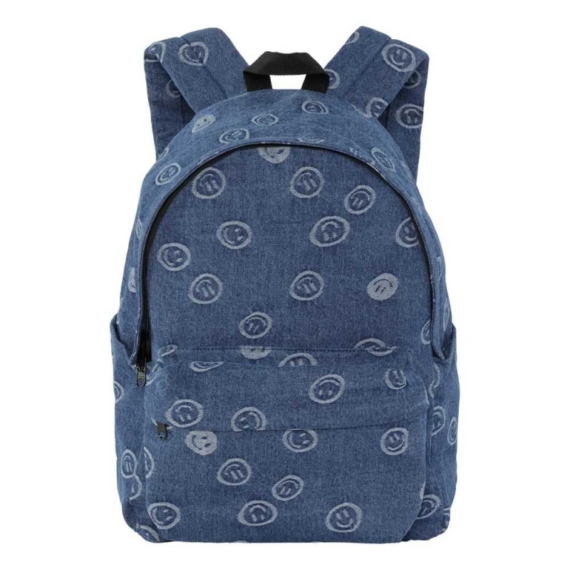 Molo Backpack Denim Bags Blue Happiness | CH0000898