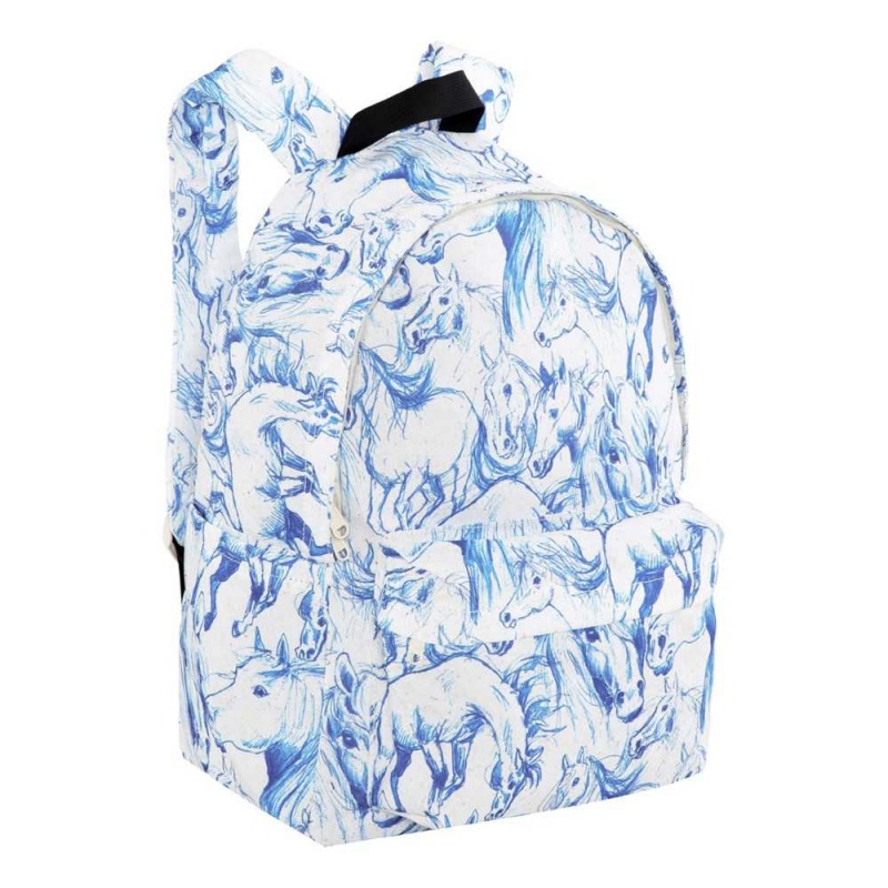 Molo Backpack Mio Bags Blue Horses | CH0000904