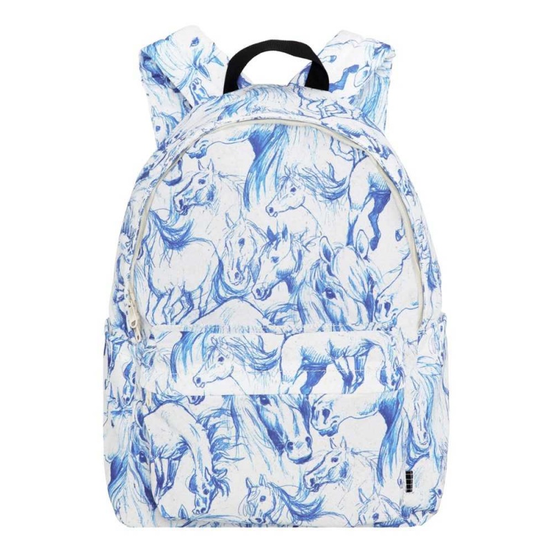 Molo Backpack Mio Bags Blue Horses | CH0000904