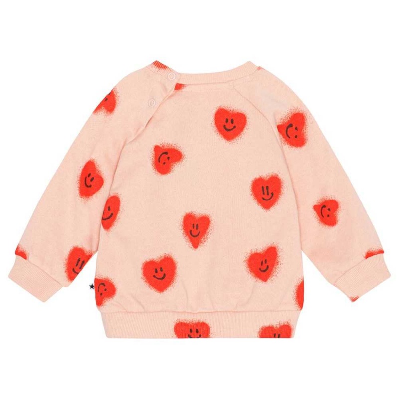 Molo Disc Sweatshirts Cardigans Mädchen Red Hearts | CH0001407