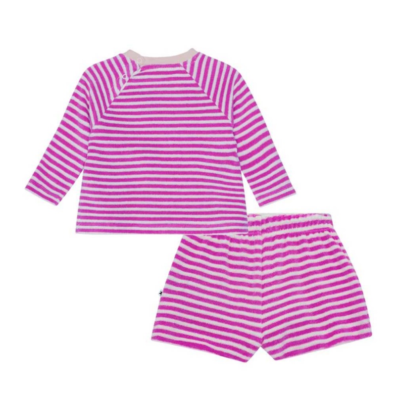 Molo Dora Set Sweatshirts Cardigans Mädchen Purple Shell Stripe | CH0001399