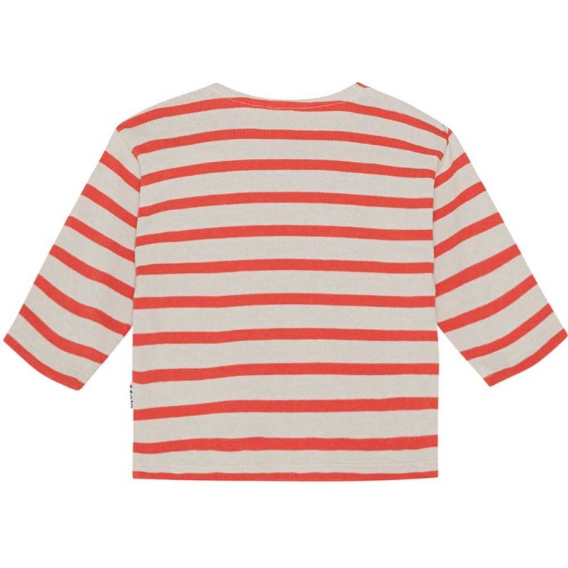 Molo Edarko T Shirts Tops Mädchen Shell Red Stripe | CH0001450