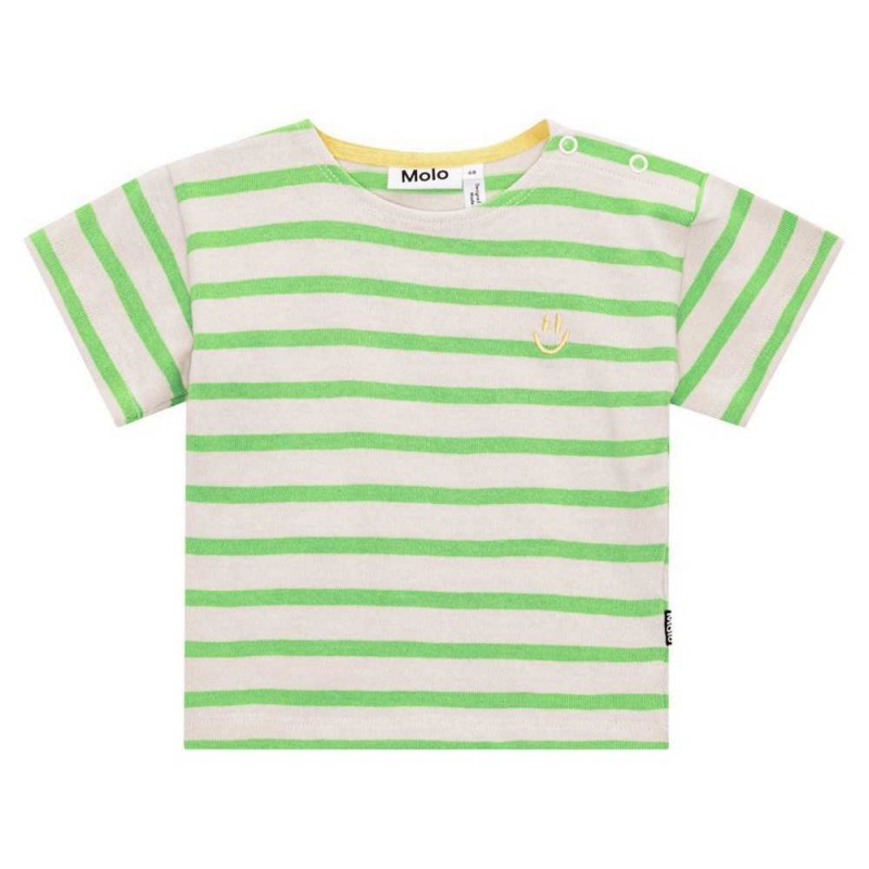 Molo Eivor T Shirts Tops Jungen Grass Stripe | CH0001424