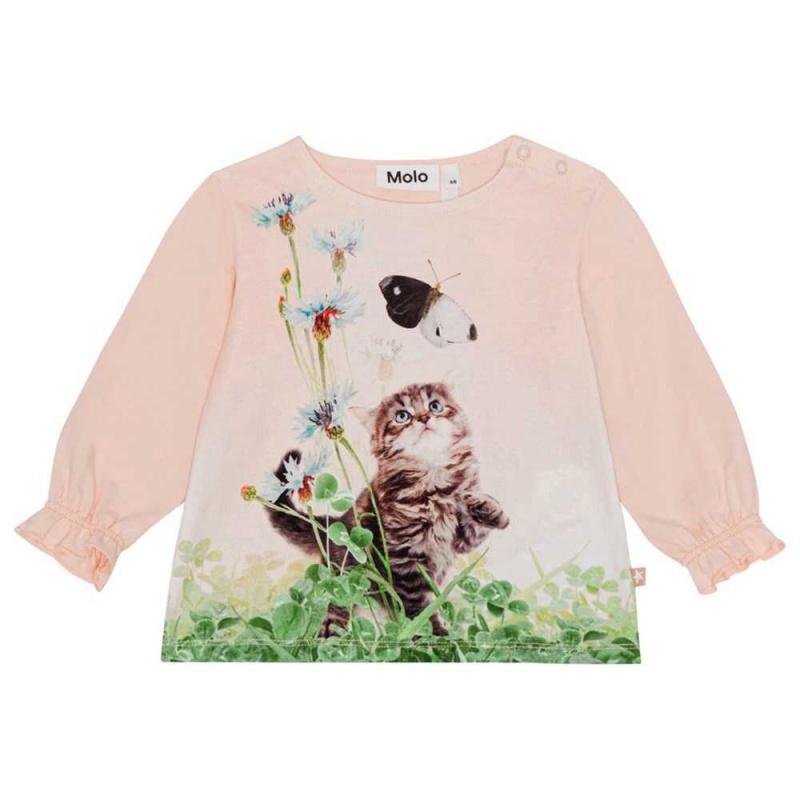 Molo Elina T Shirts Tops Mädchen Kitten Clover | CH0001434