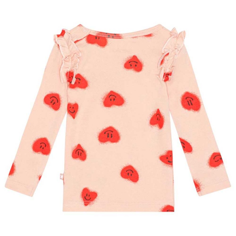 Molo Emma T Shirts Tops Mädchen Red Hearts_ Jersey | CH0001449