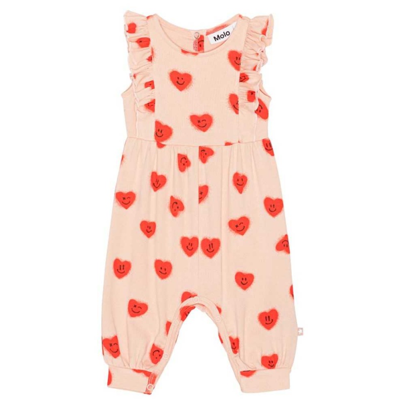 Molo Fallon Bodies Babysuits Mädchen Red Hearts_ Jersey | CH0001283