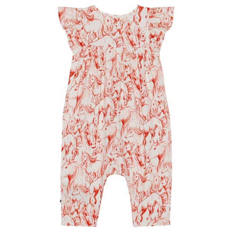 Molo Fifi Bodies Babysuits Mädchen Red Horses | CH0001280