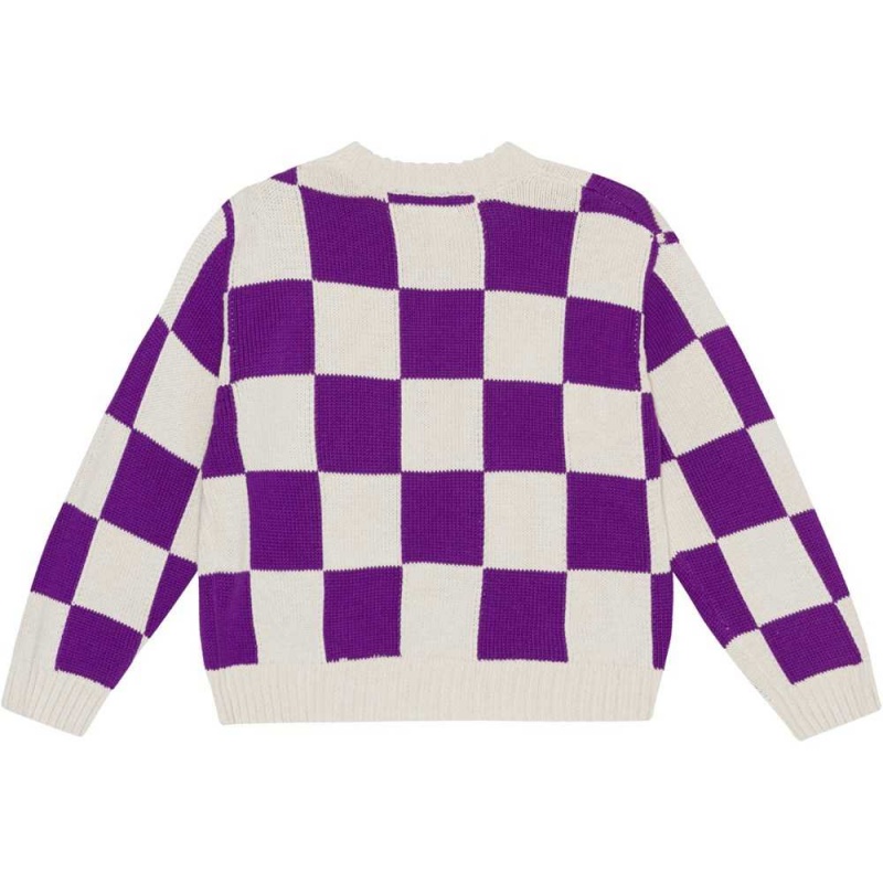 Molo Gertina Sweatshirts Cardigans Mädchen Purple Shell Check | CH0000314