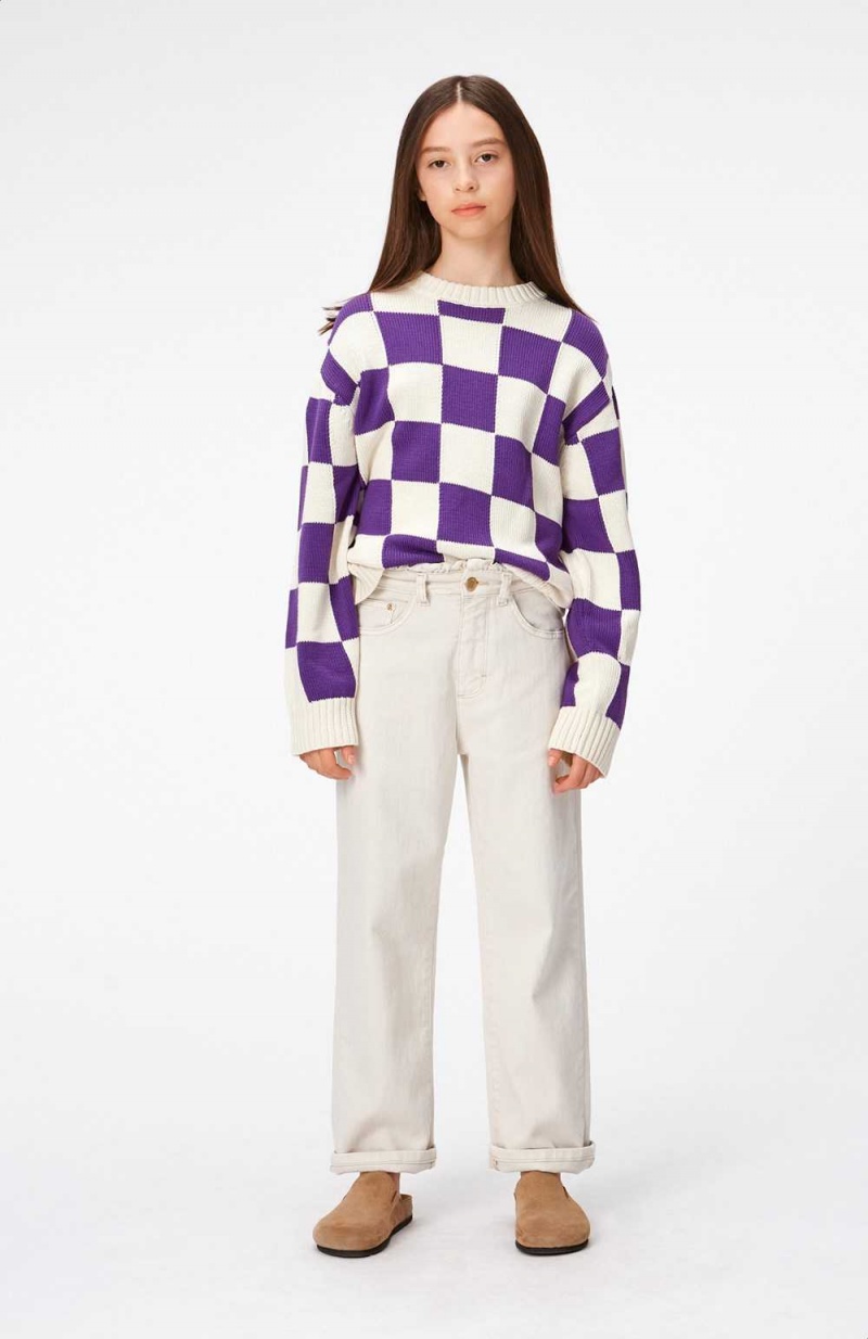 Molo Gertina Sweatshirts Cardigans Mädchen Purple Shell Check | CH0000314