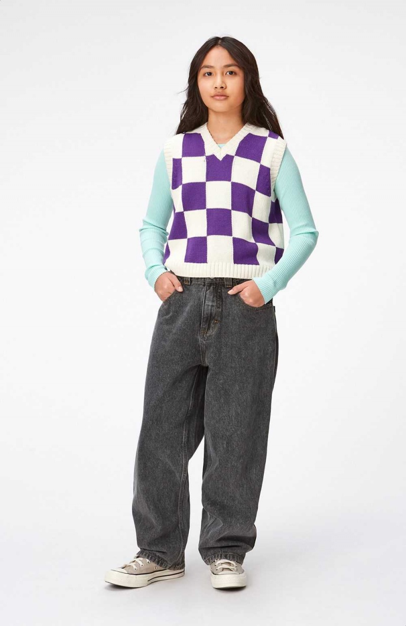 Molo Gitta Sweatshirts Cardigans Mädchen Purple Shell Check | CH0000311