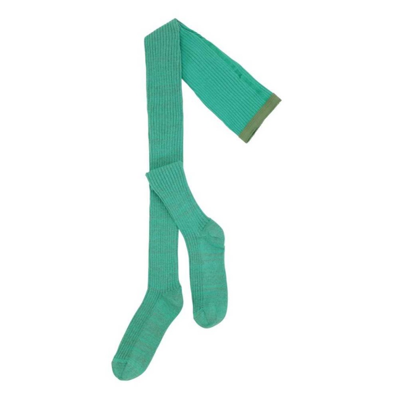 Molo Glitter Rib tights Tights Socks Chalk Green | CH0000975