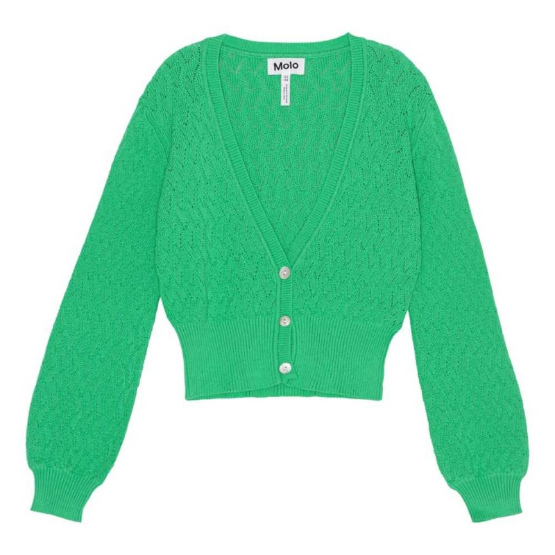 Molo Glory Sweatshirts Cardigans Mädchen Chalk Green | CH0000310