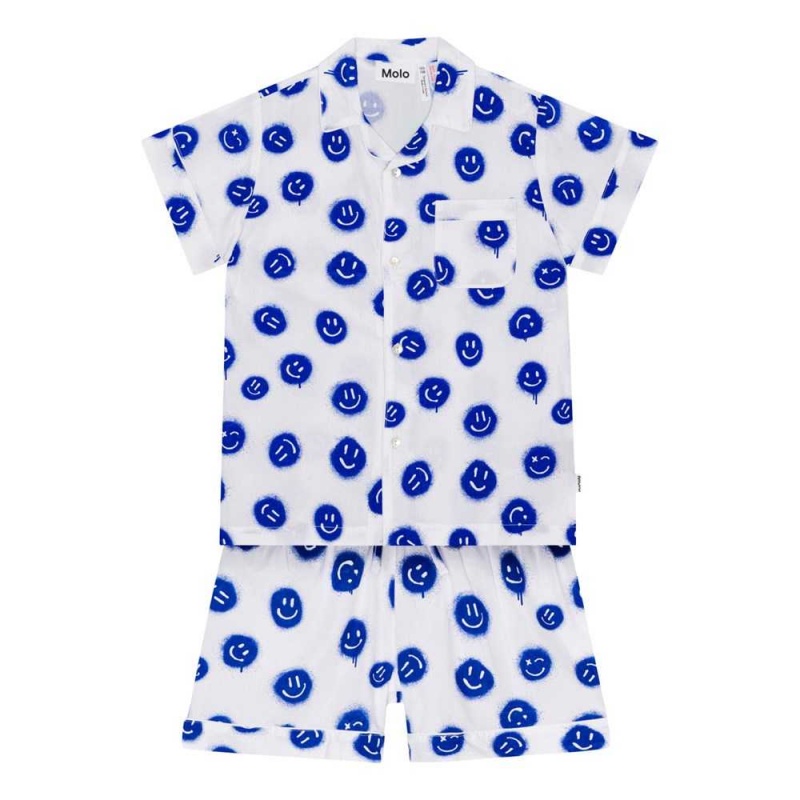 Molo Lexi Nightwear Jungen Smiles White | CH0000886