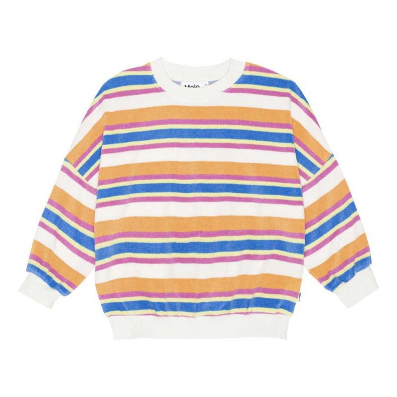 Molo Marika Sweatshirts Cardigans Mädchen Artist Stripe | CH0000474