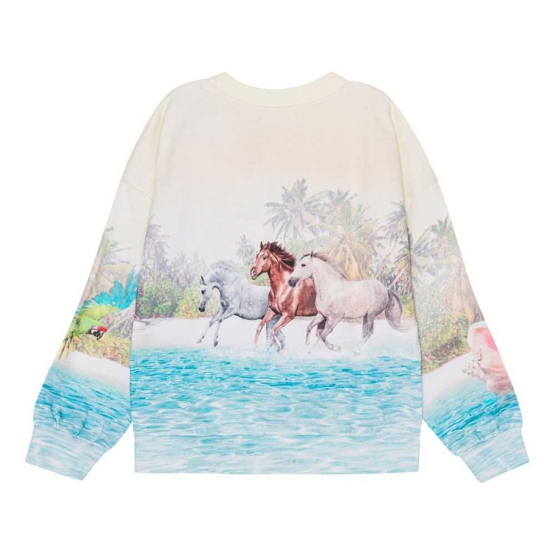 Molo Maxi Sweatshirts Cardigans Mädchen Island Horse | CH0000469