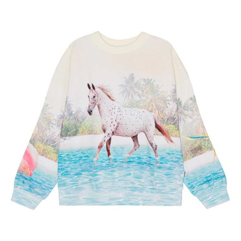 Molo Maxi Sweatshirts Cardigans Mädchen Island Horse | CH0000469