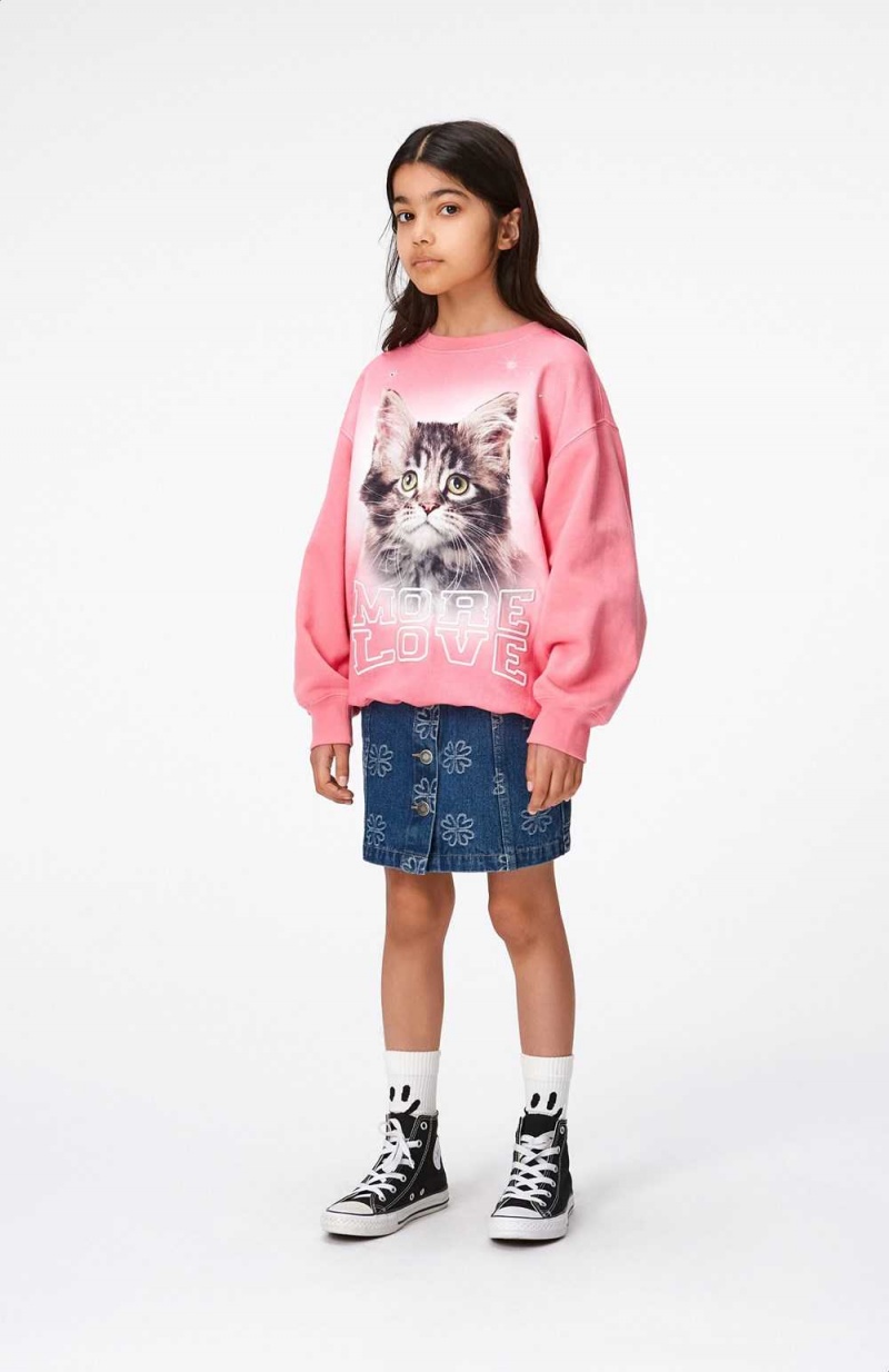 Molo Monti Sweatshirts Cardigans Mädchen More Love Cat | CH0000479