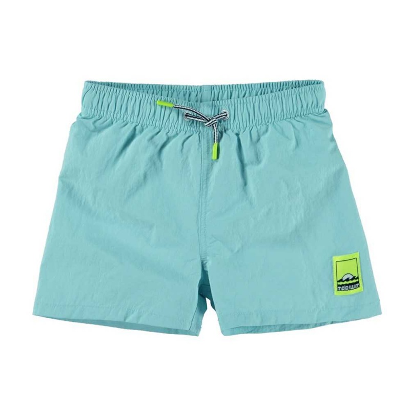 Molo Niko Solid Badeshorts Pool Blue | CH0001169