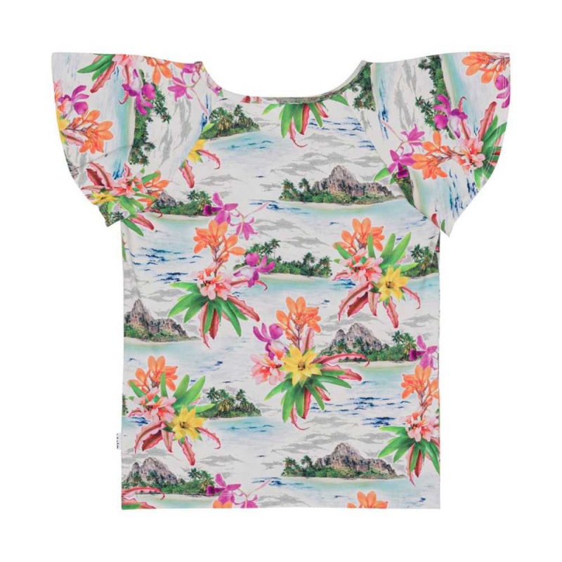 Molo Rachel T Shirts Tops Mädchen Tropical Islands | CH0000516