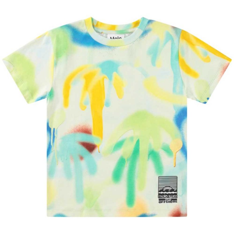 Molo Rame T Shirts Tops Jungen Palmtree Spray | CH0000626