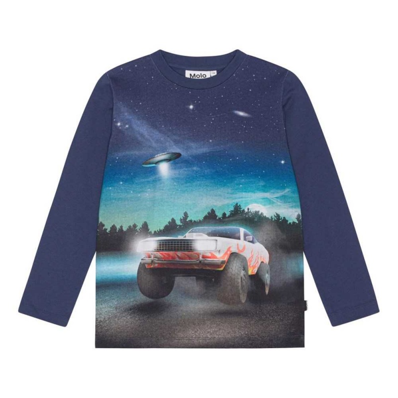 Molo Reif T Shirts Tops Jungen Car And UFO | CH0000847