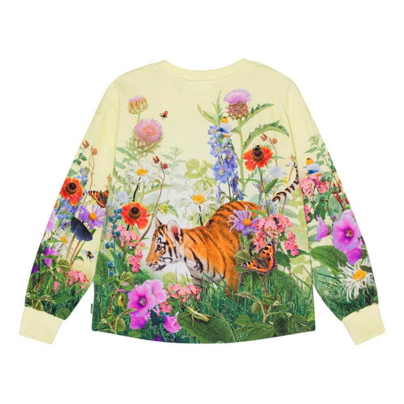 Molo Reniza T Shirts Tops Mädchen Tiger Garden | CH0000536