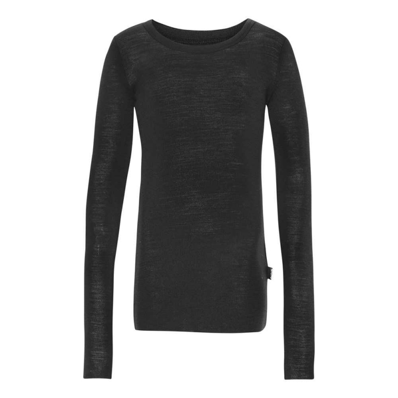 Molo Rihanna Wool T Shirts Tops Mädchen Black | CH0000555