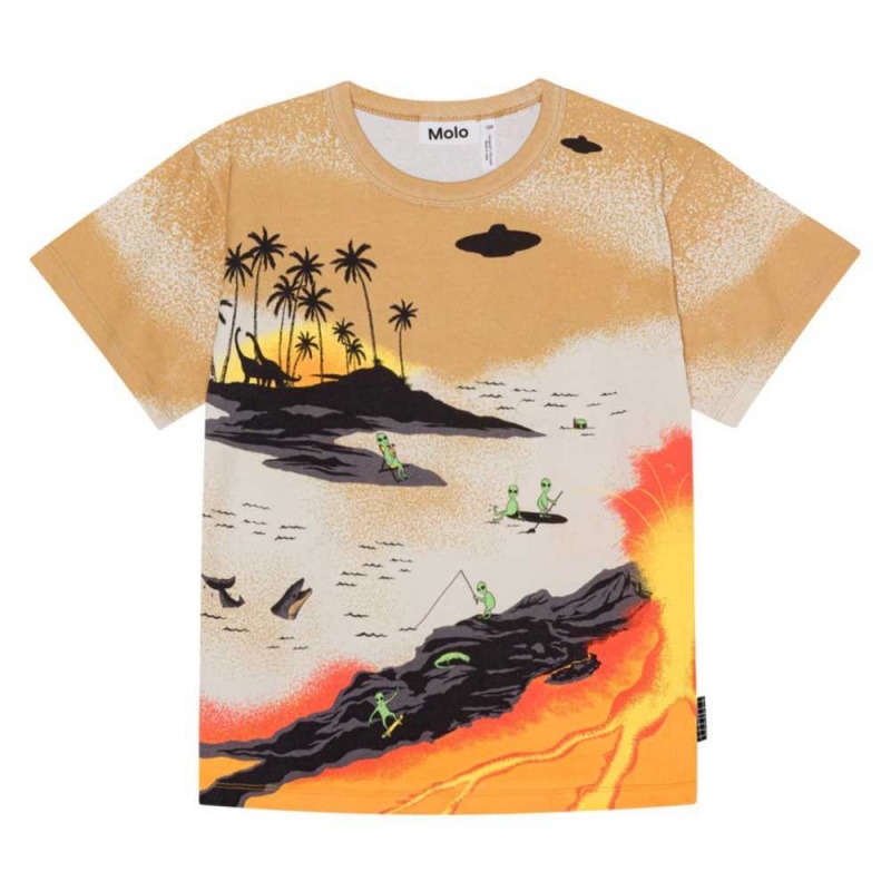 Molo Riley T Shirts Tops Jungen Alien Tourists | CH0000806