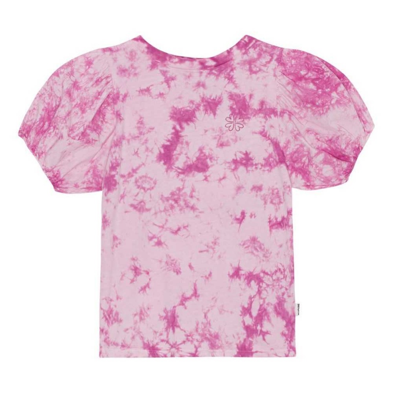 Molo Ritta T Shirts Tops Mädchen Purple Tie Dye | CH0000541